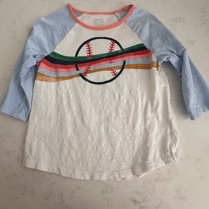 GYMBOREE Girl’s baseball team-shirt size small S 5/6